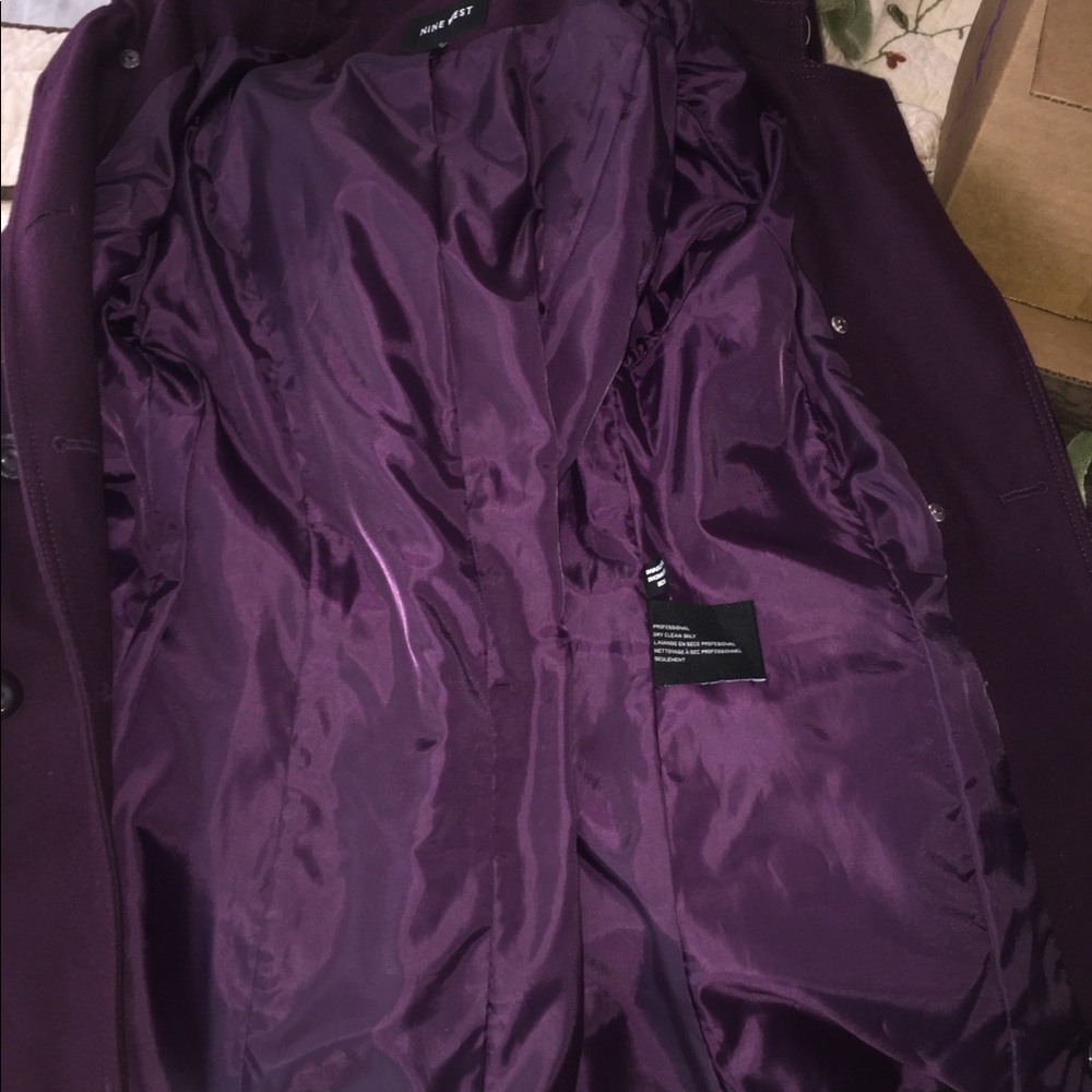 Nine West Purple overcoat double breasted - Picture 7 of 7